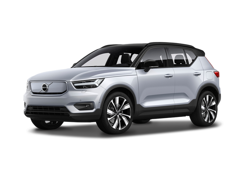 Volvo XC 40 recharge silver front left