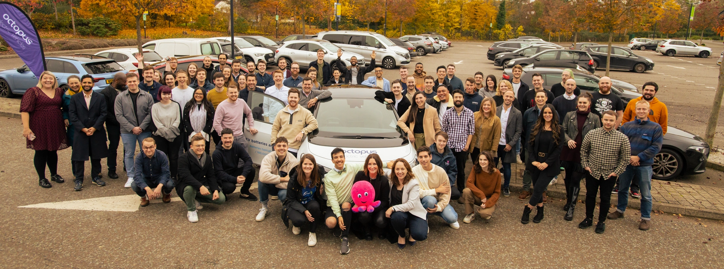 Group photo of Octopus Electric Vehicles team