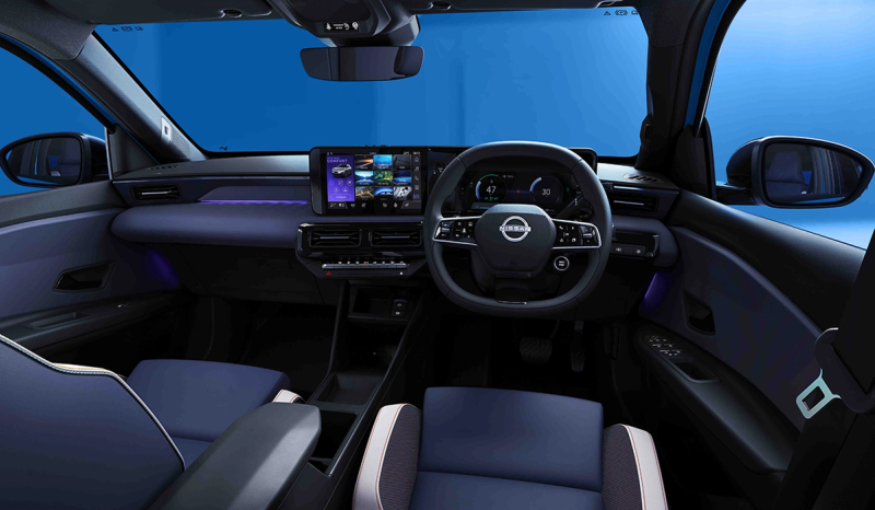 Interior shot of the Nissan MICRA displaying the driver cabin
