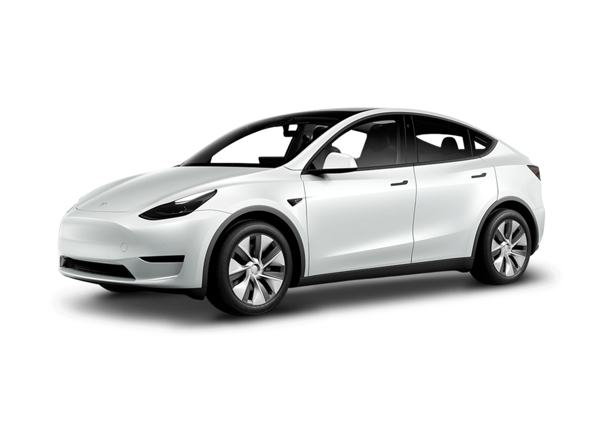 Front left view of Tesla Model Y