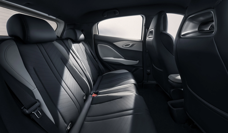 Interior shot of the BYD Dolphin Surf displaying the rear passenger seats