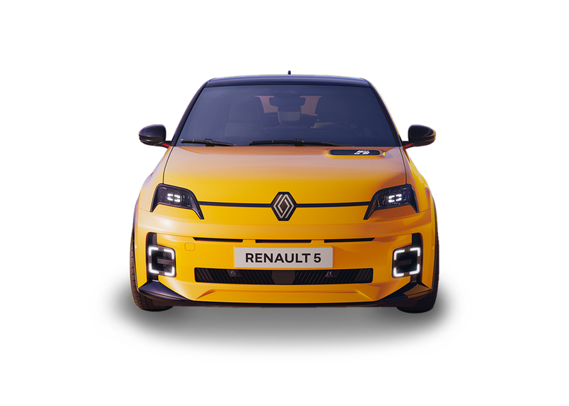 Image of the Renault 5 in a front facing angle