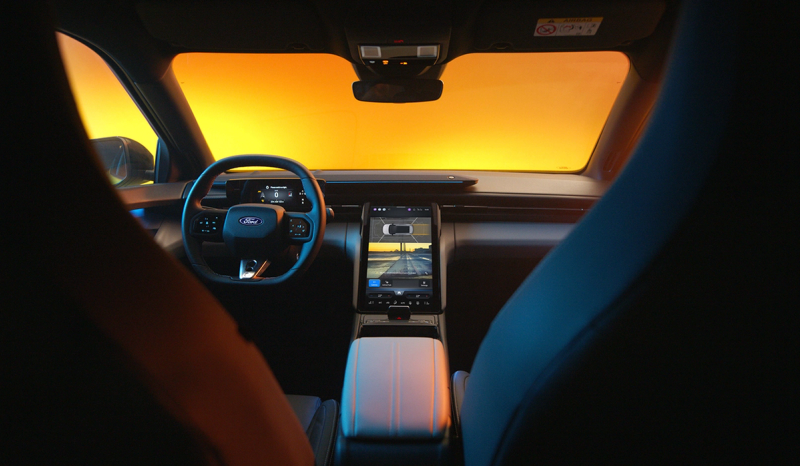 Interior shot of the Ford Capri