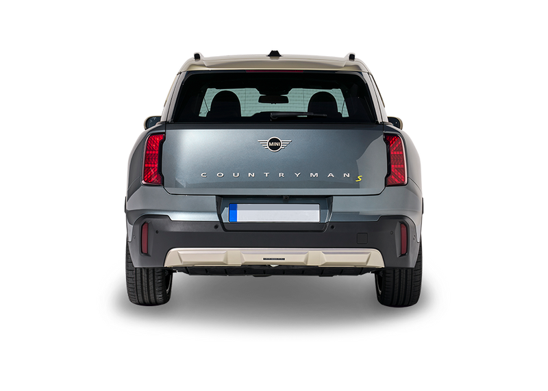 Mini countryman situated in a rear facing angle