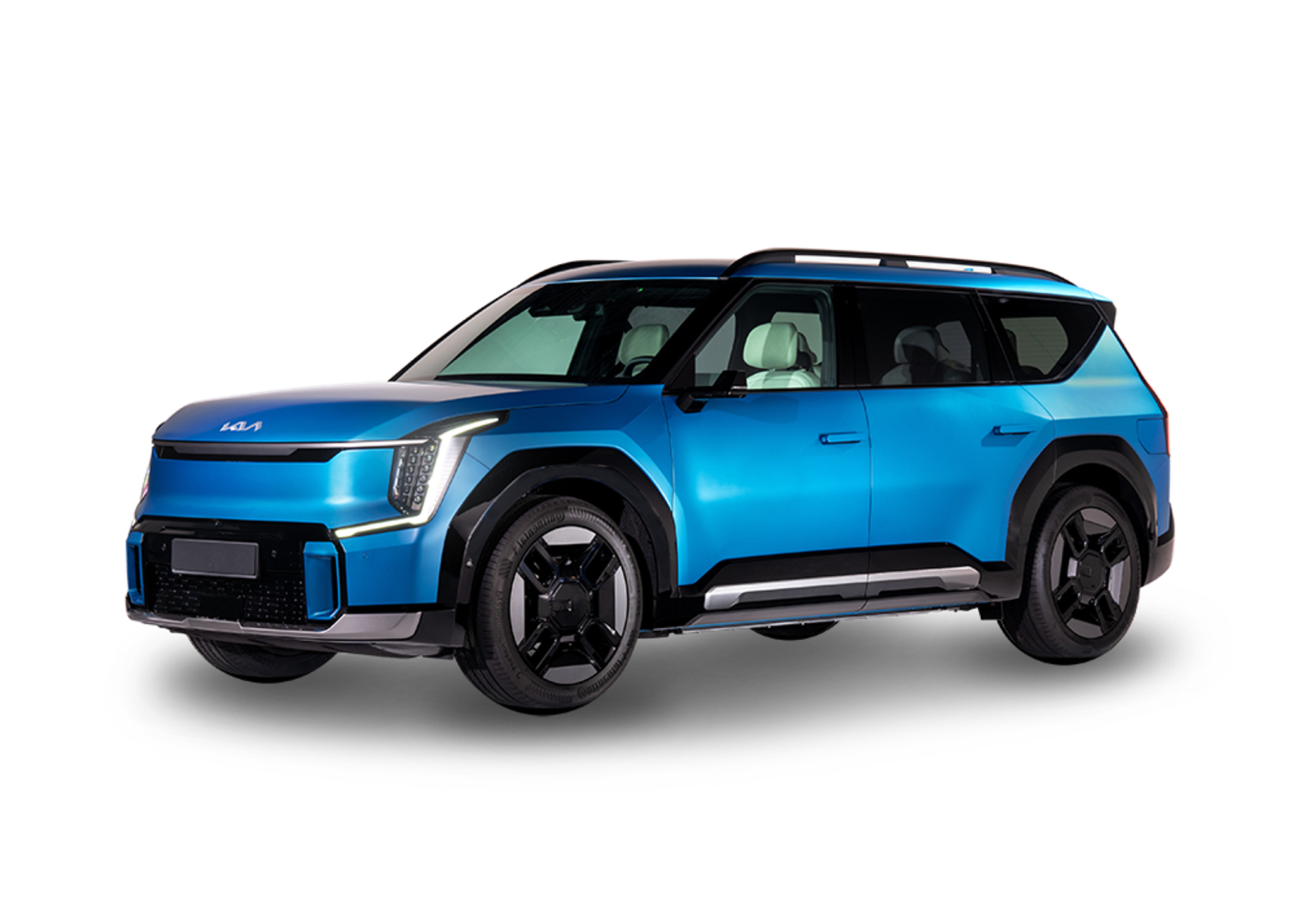 Front left view of KIA EV9