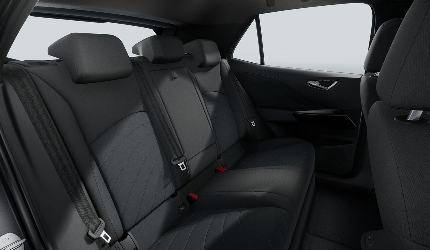 Image of the rear seats in the VW ID.3