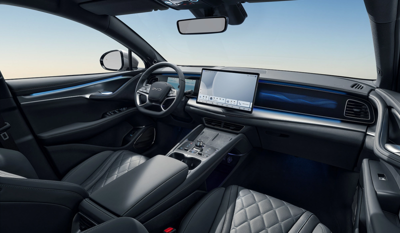 Interior shot of the BYD Sealion 7 displaying the dash