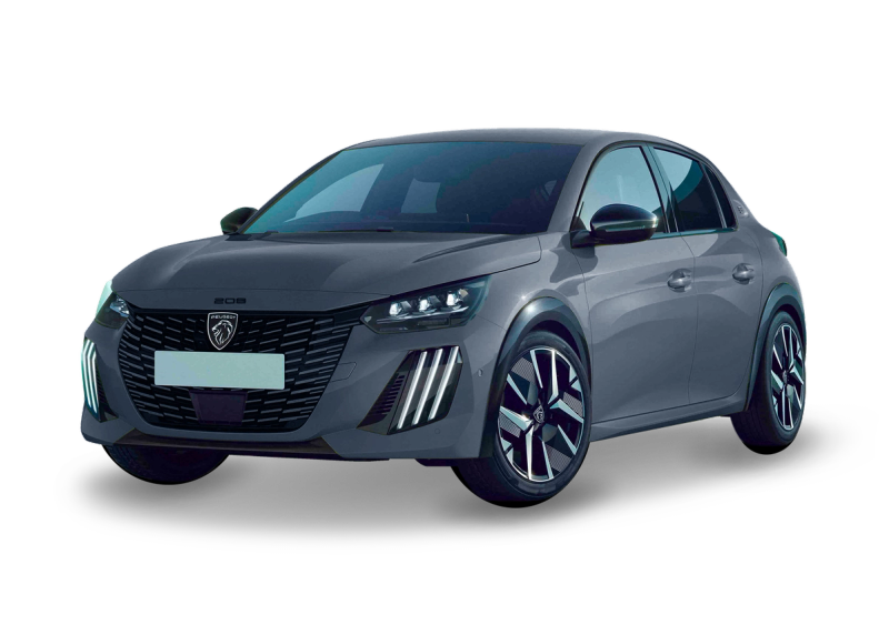 Peugeot e 208 grey front left