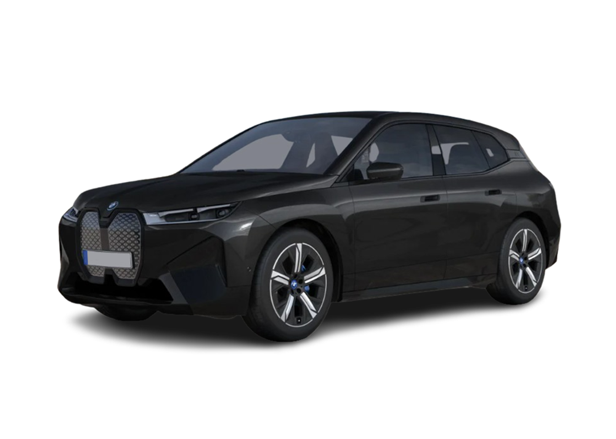 Front left view of BMW iX