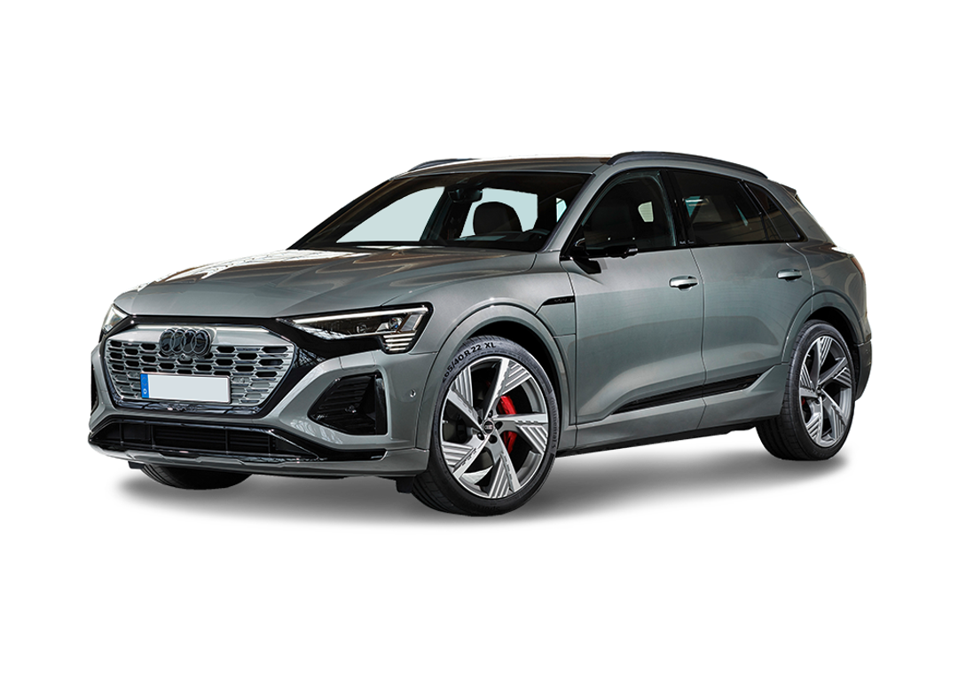 Front left view of Audi Q8 E-tron Estate