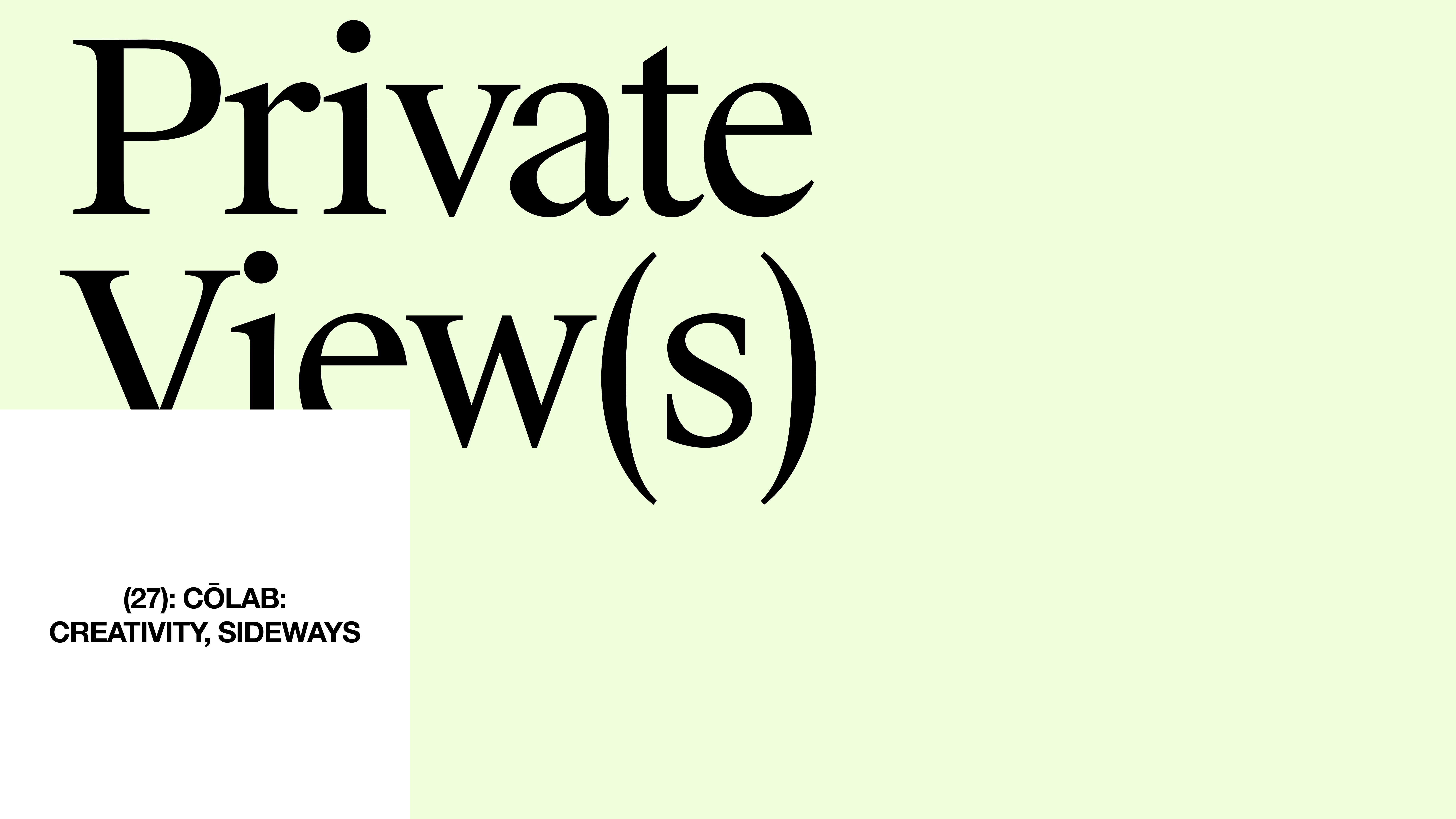 Streaming now: Creativity, sideways with CōLab’s Brian Wakabayashi