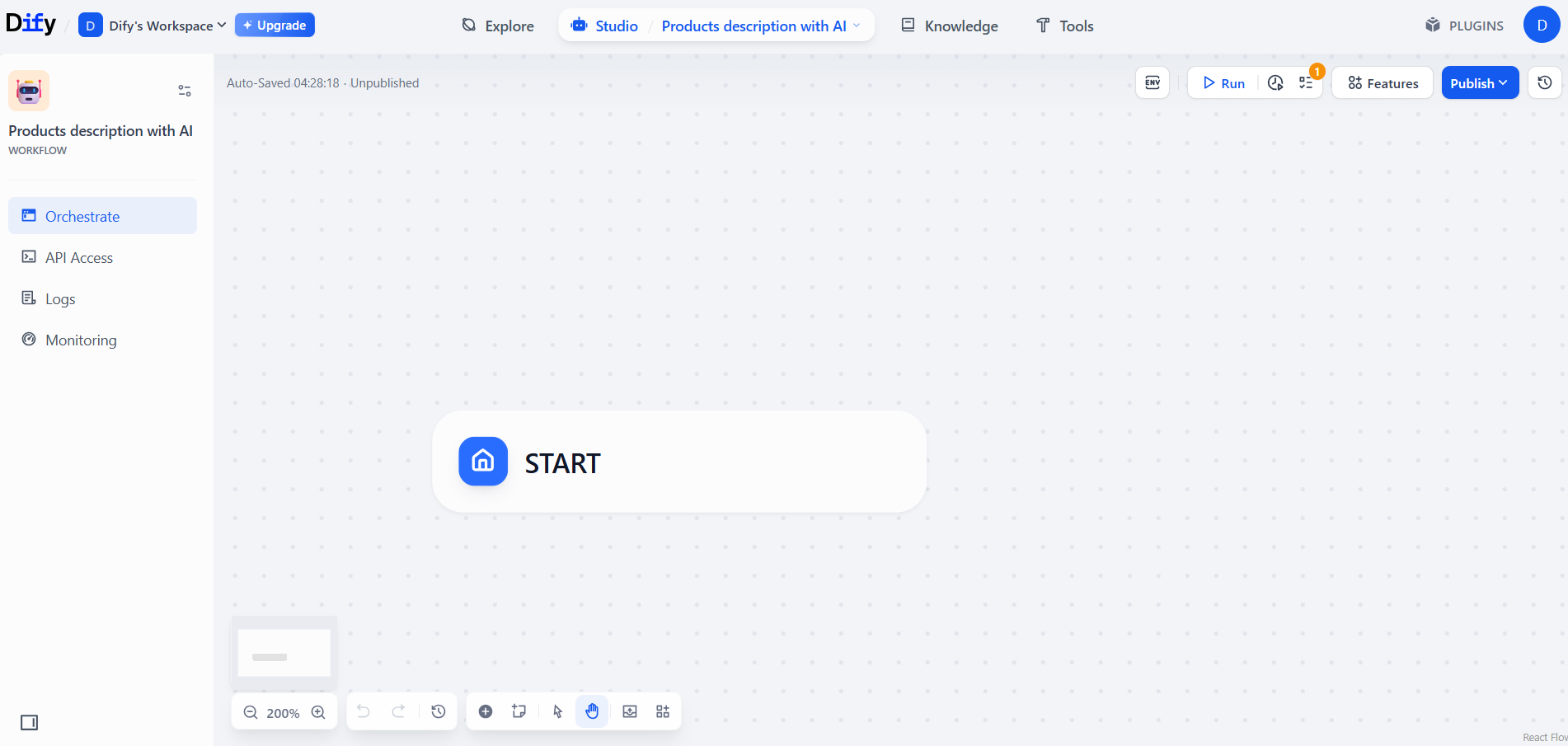 Your new workflow with Dify