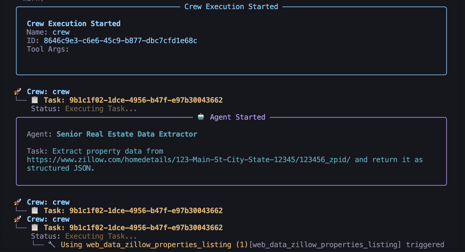 The agent thought process