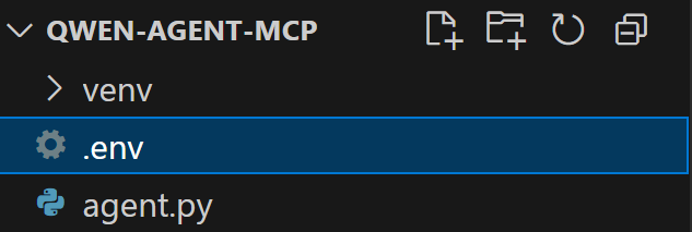 The .env file in your nested agent folder