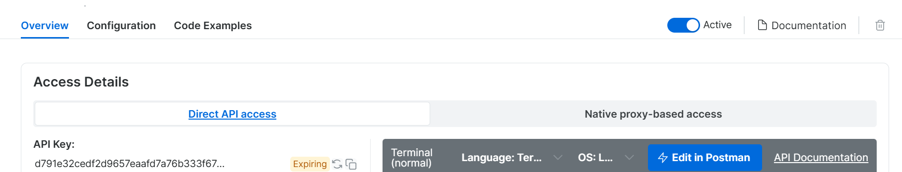Finding Your API Key