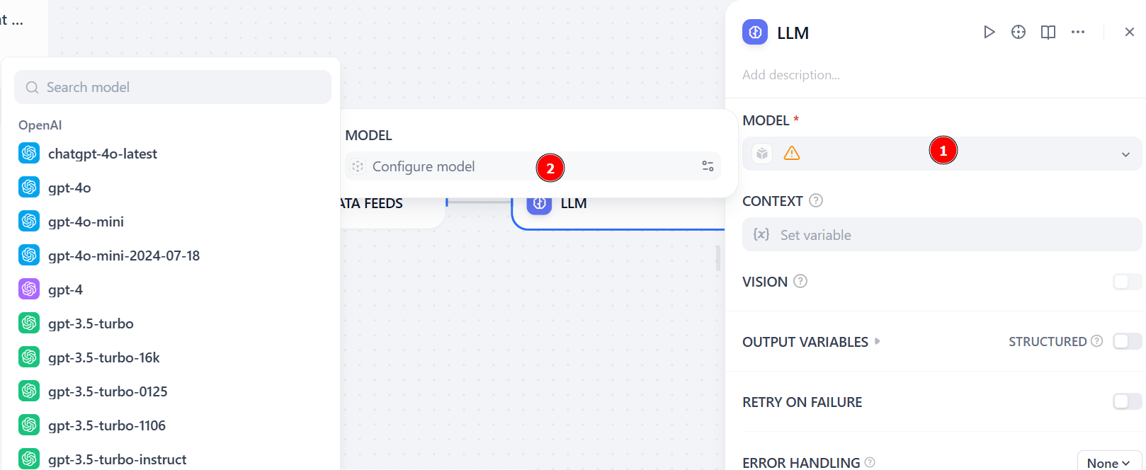 Selecting an LLM model