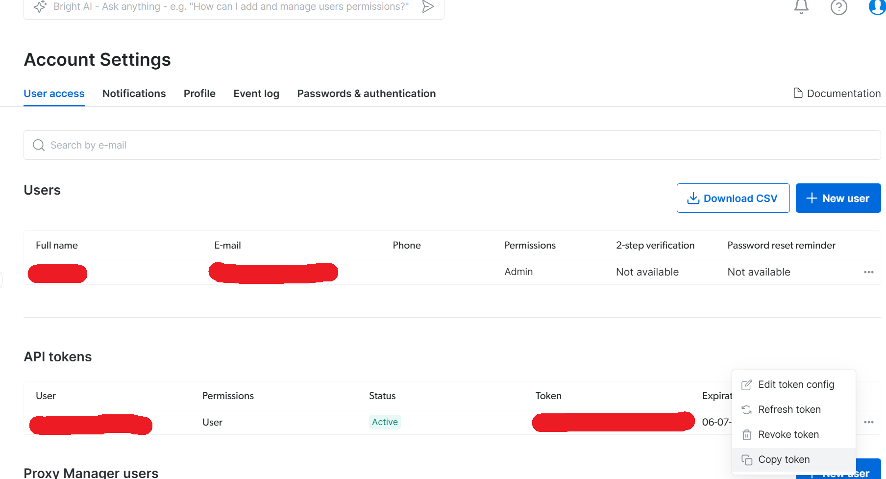 Exporting Your demlon API Key