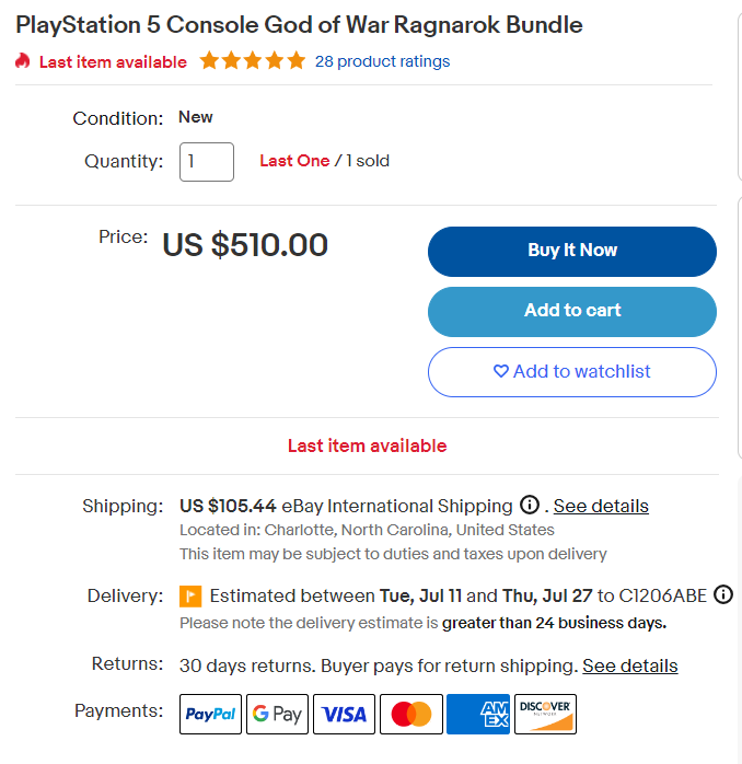 price data is in this section