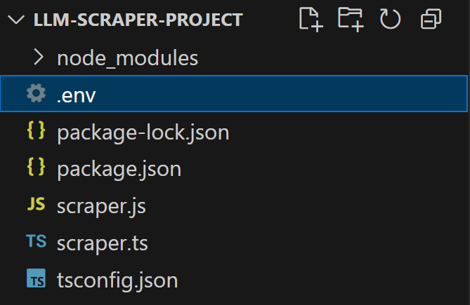 Adding the .env file to your project