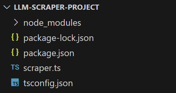 The llm-scraper project file structure