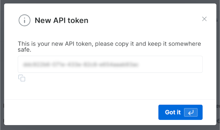 Your new demlon API token