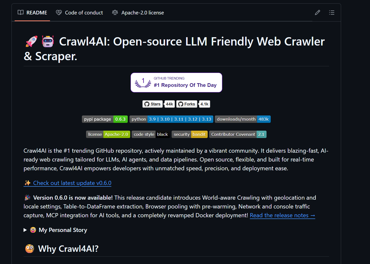 Crawl4AI GitHub Repo