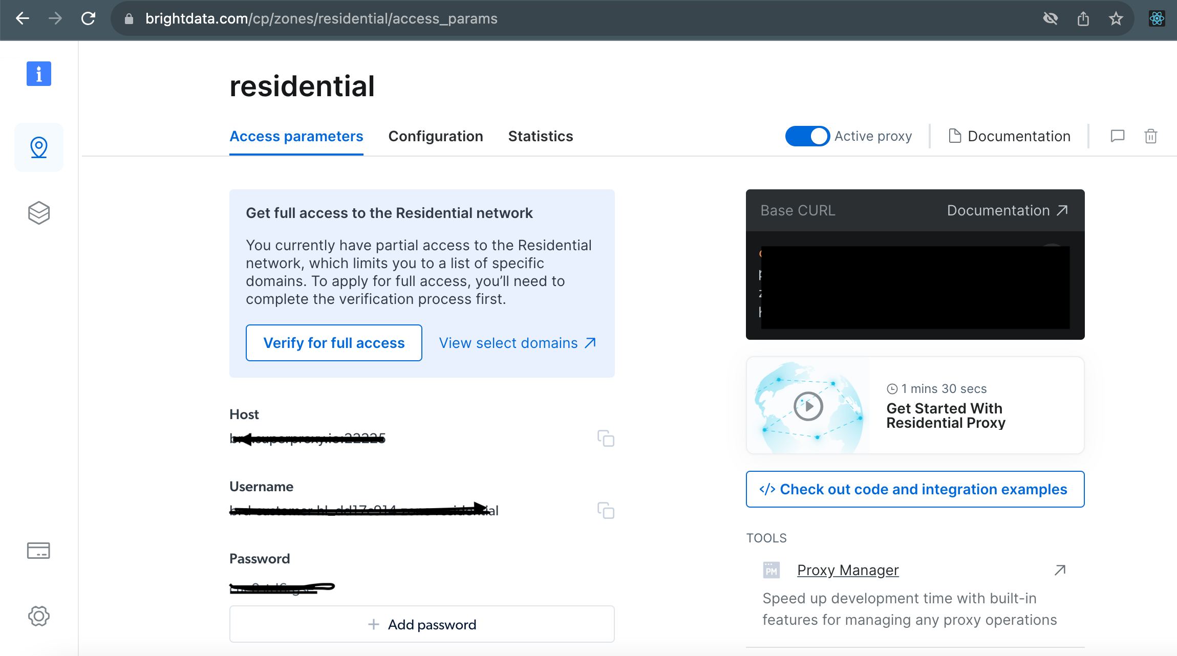 Bright Data login credentials