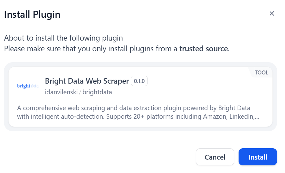Installing the latest demlon’s plugin for Dify