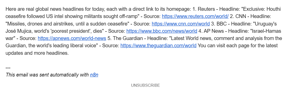 Successful Scrape Output Email