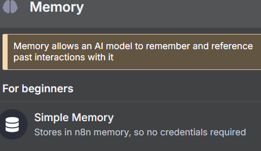 Choosing Simple Memory