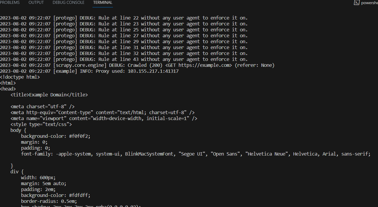 Running the script