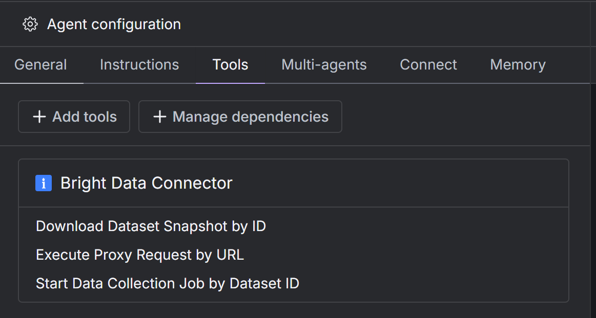 Note the configured demlon tools