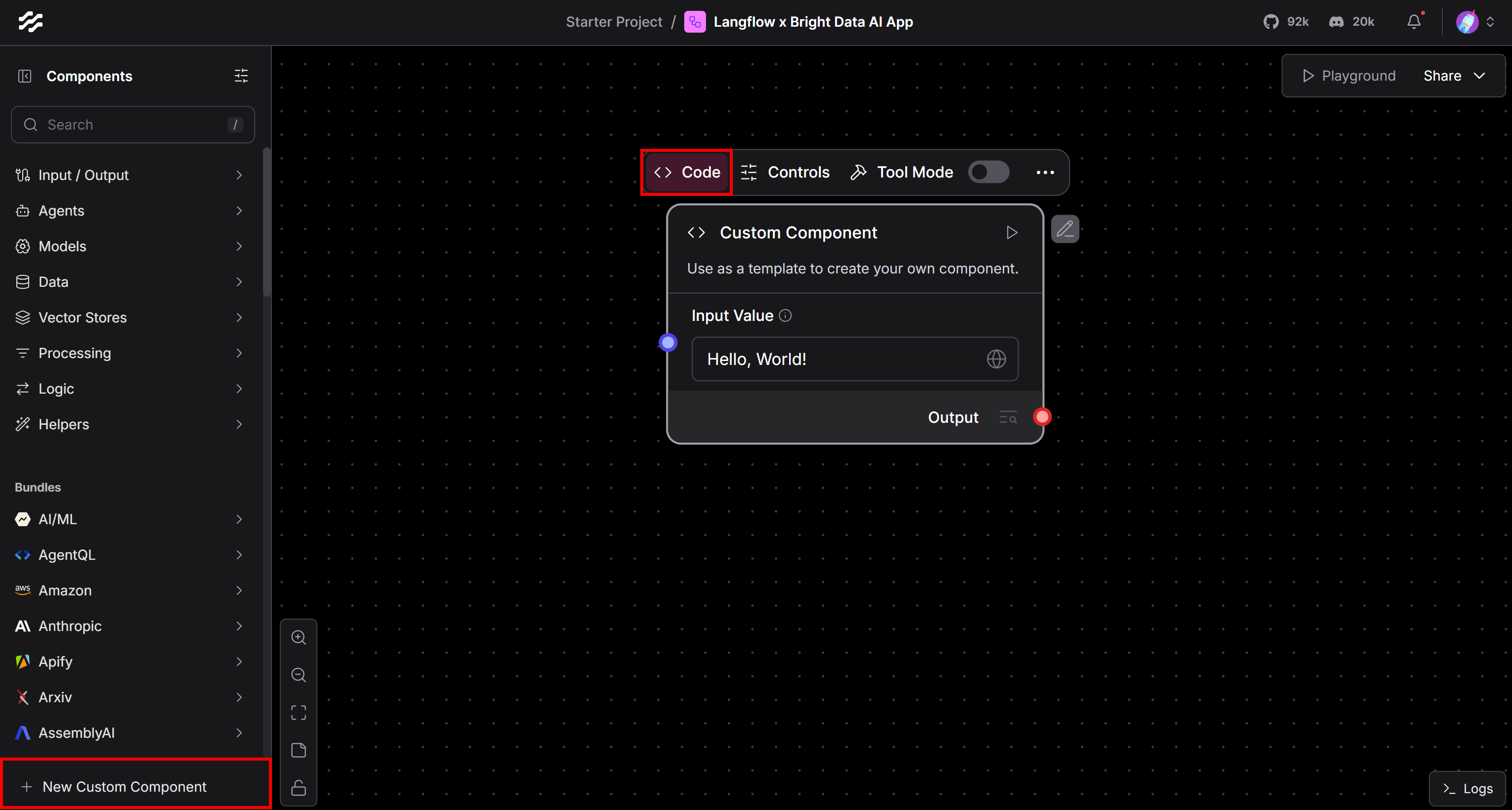 Dealing with the “Hello, World!” custom component