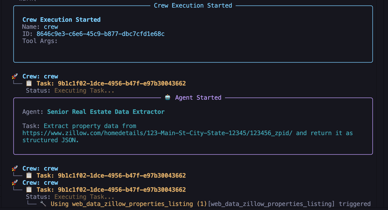The agent thought process