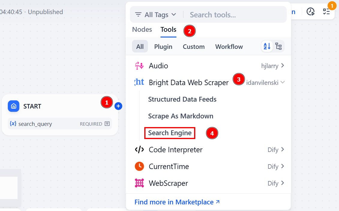 The demlon Search Engine tool