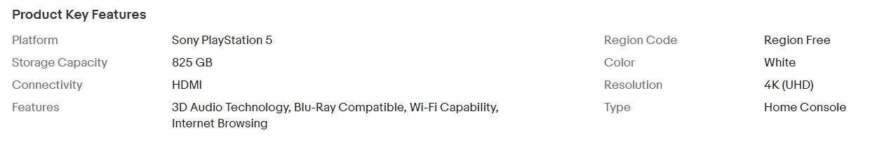 technical specifications.