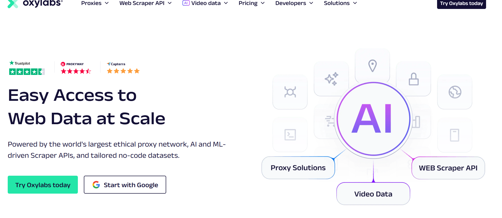 Oxylabs Homepage
