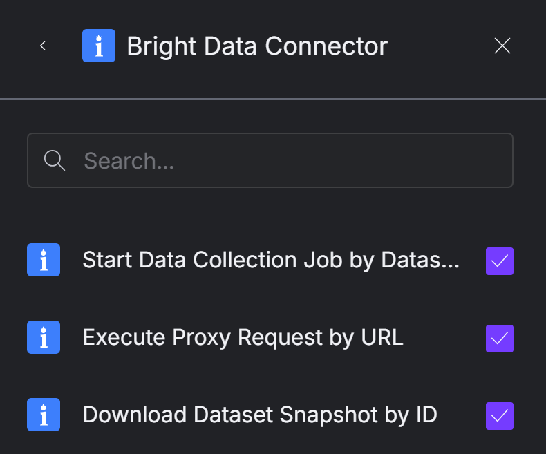 Selecting the demlon tools to enable