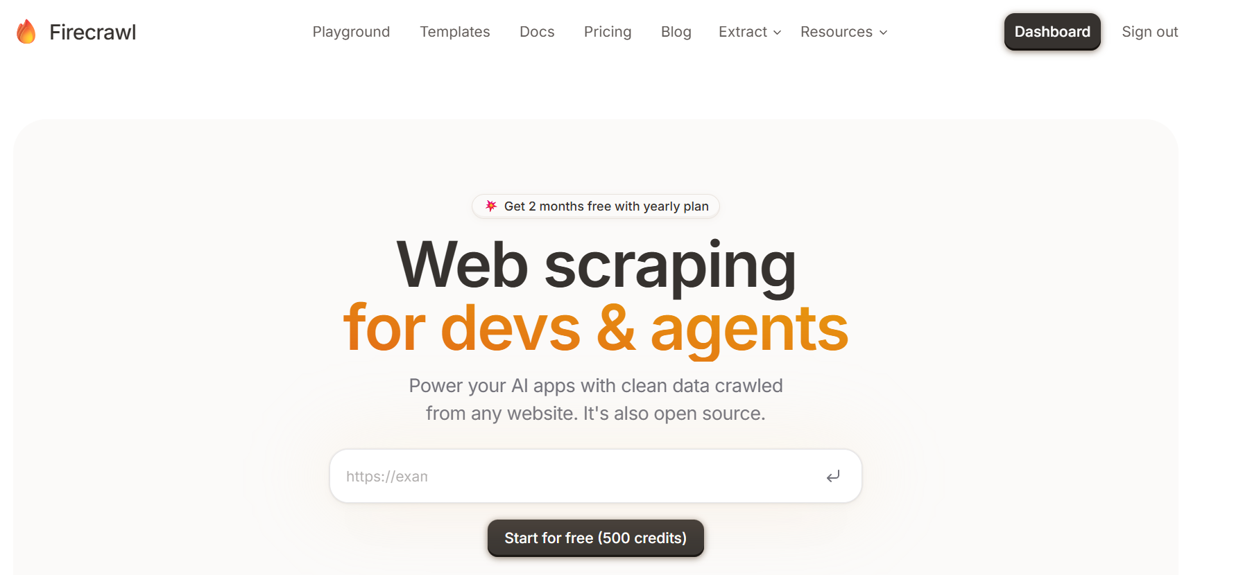 Firecrawl Home Page