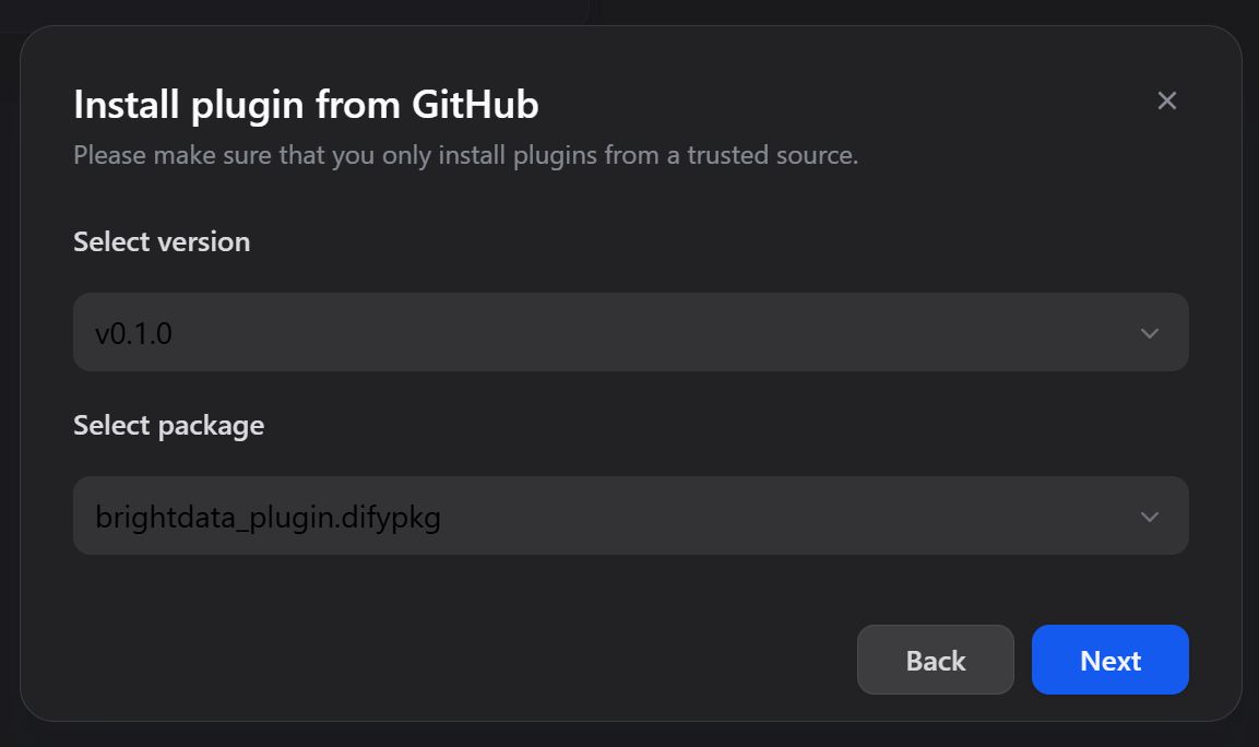 Installing the demlon Dify plugin via GitHub