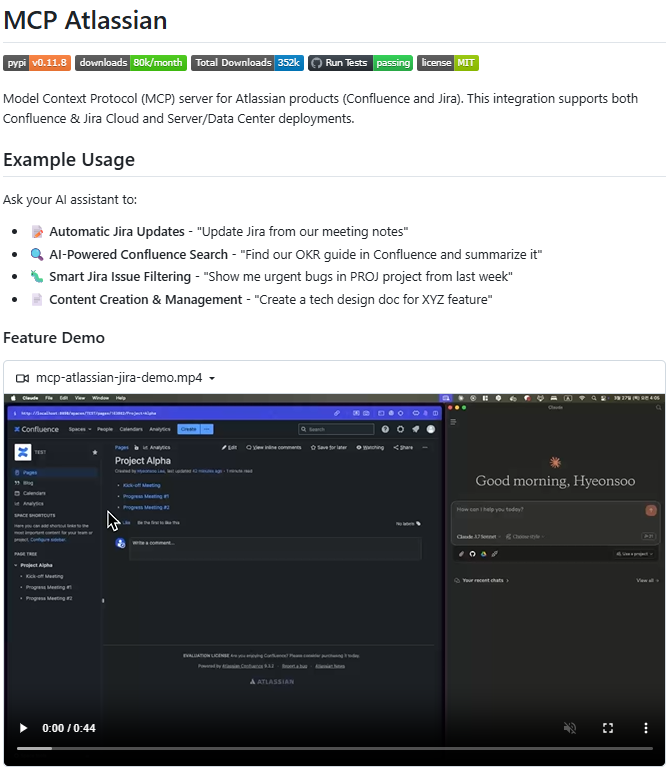 Atlassian MCP server repository