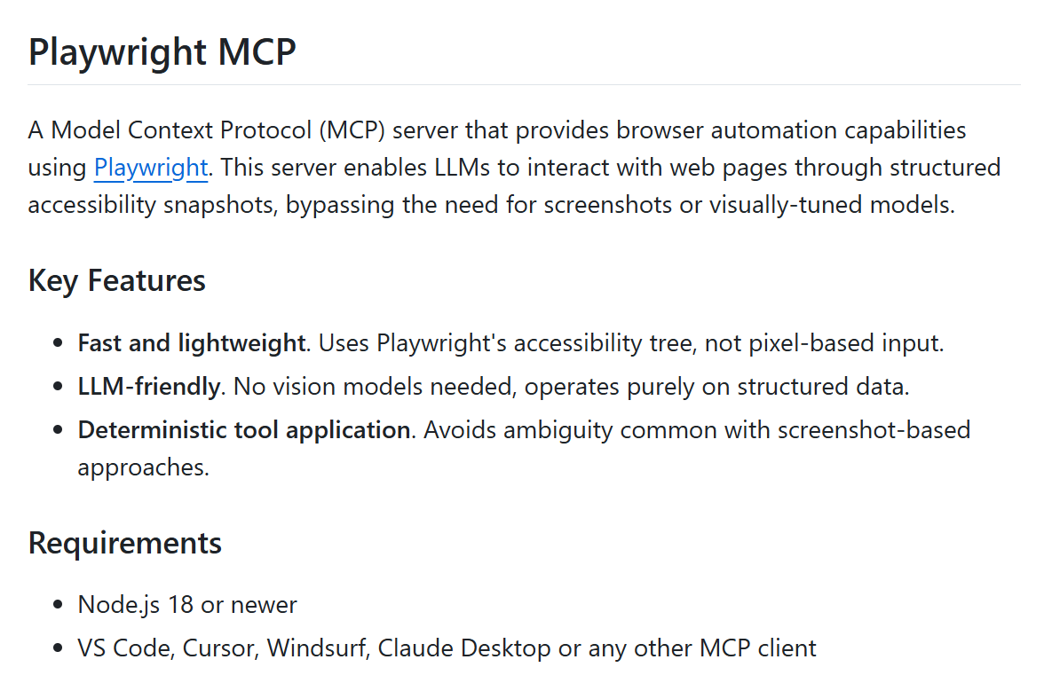 The playwright MCP server repository