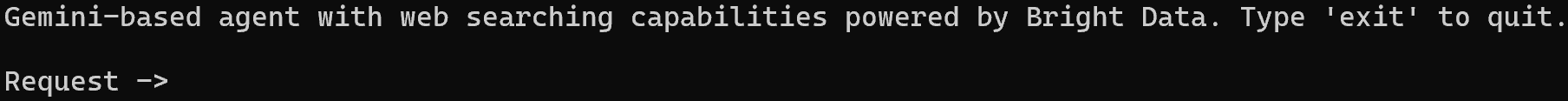 The REPL of your AI SERP agent printed in the terminal