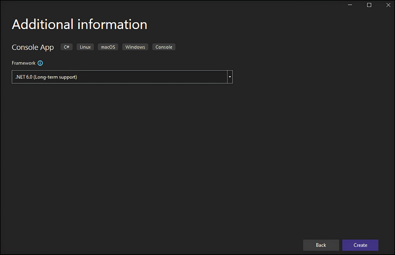 Selecting .NET version