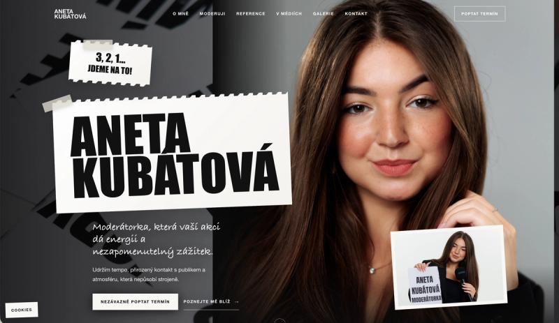 Nový web pro moderátorku ze severu čech