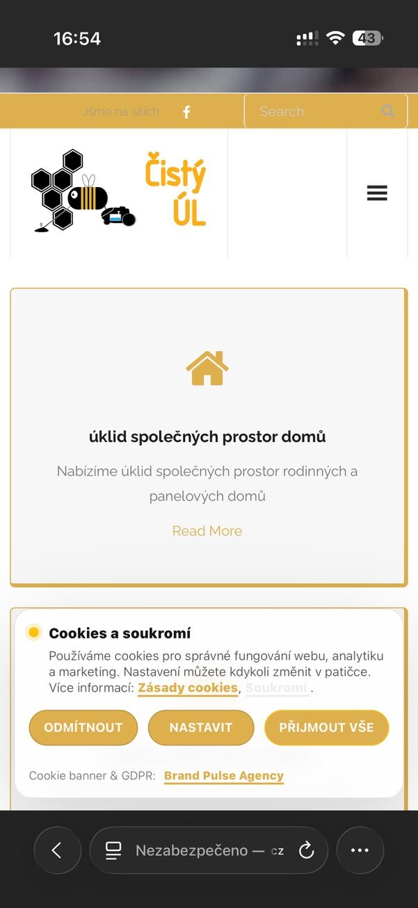 Cookies banner + GDPR compliance