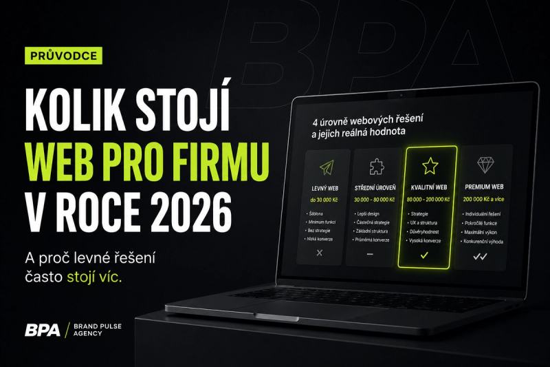 Kolik stojí web pro firmu v roce 2026 – přehled cenových úrovní a rozdílů mezi levným a kvalitním řešením