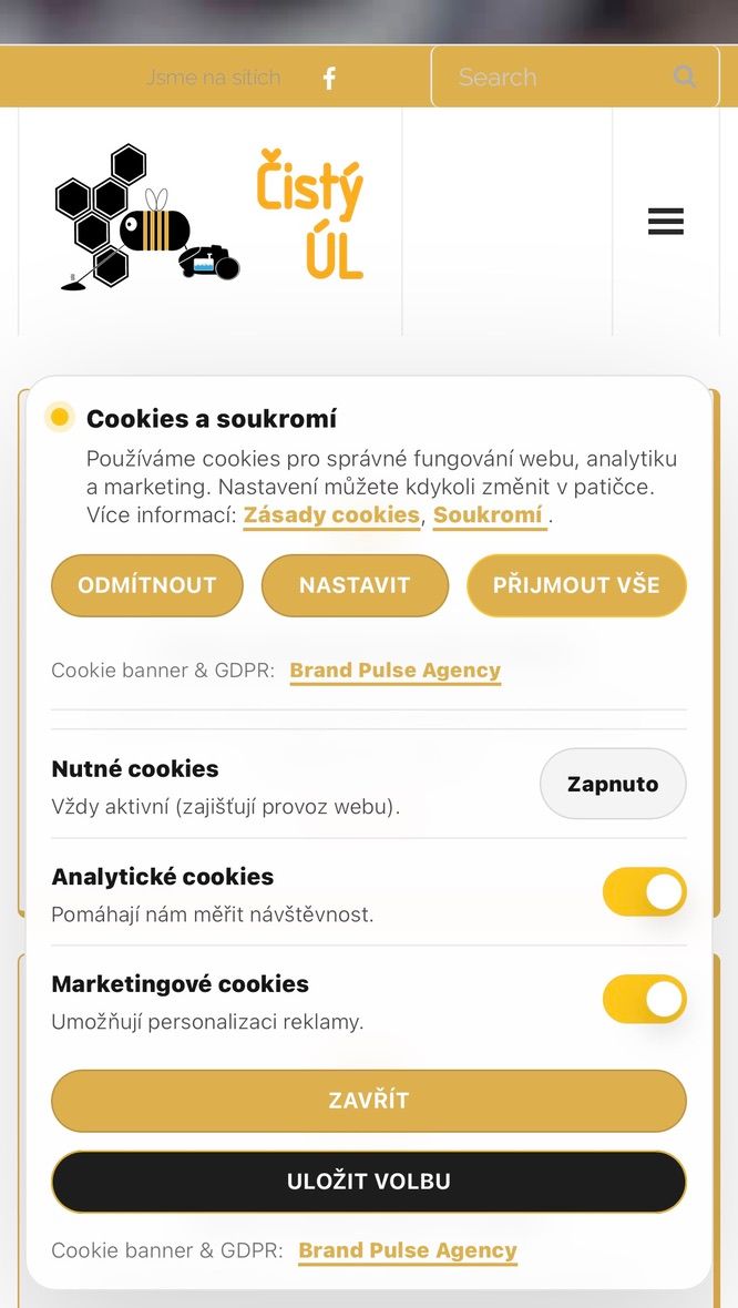 Cookies banner + GDPR compliance