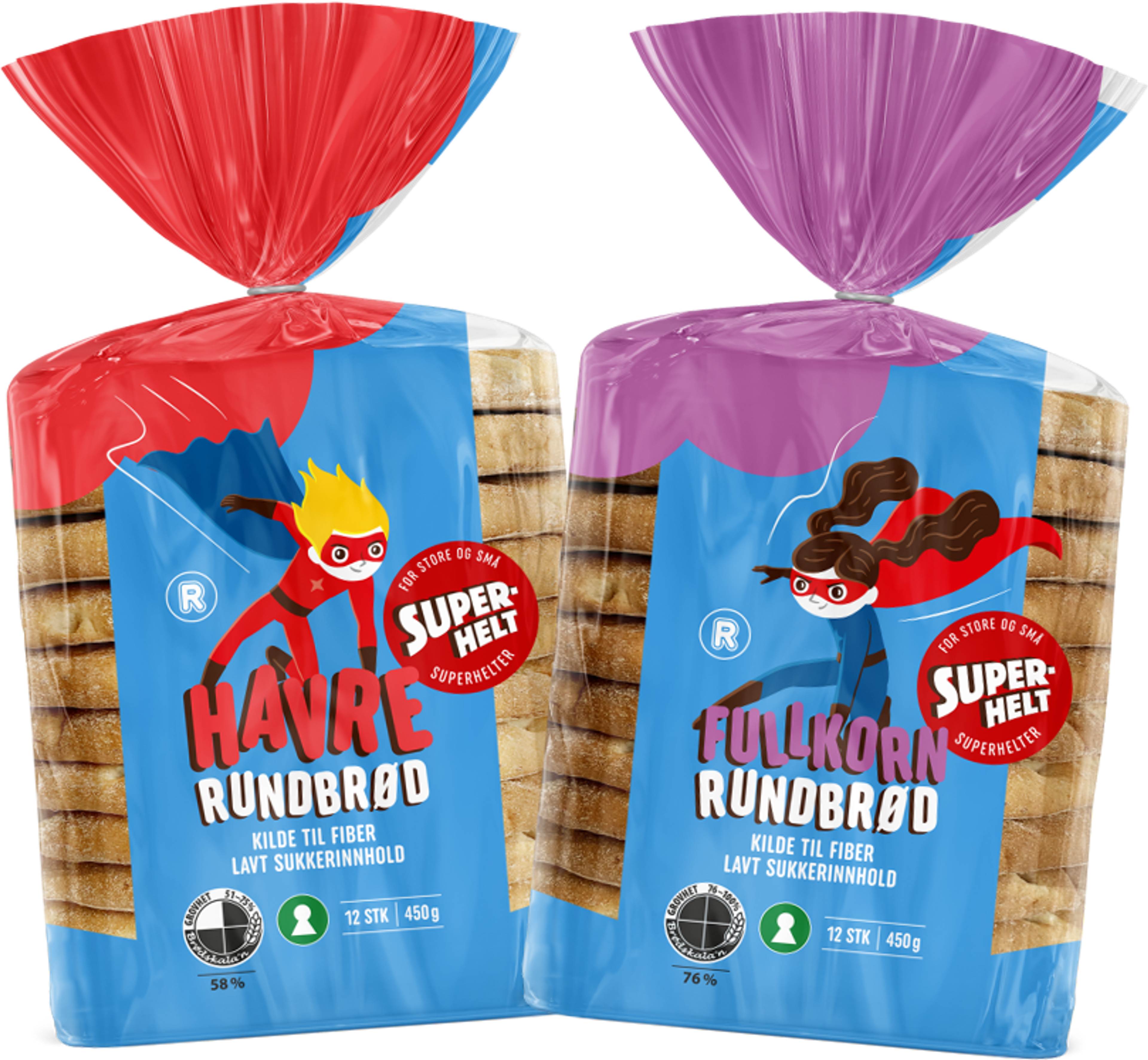 Superhelt runde brød