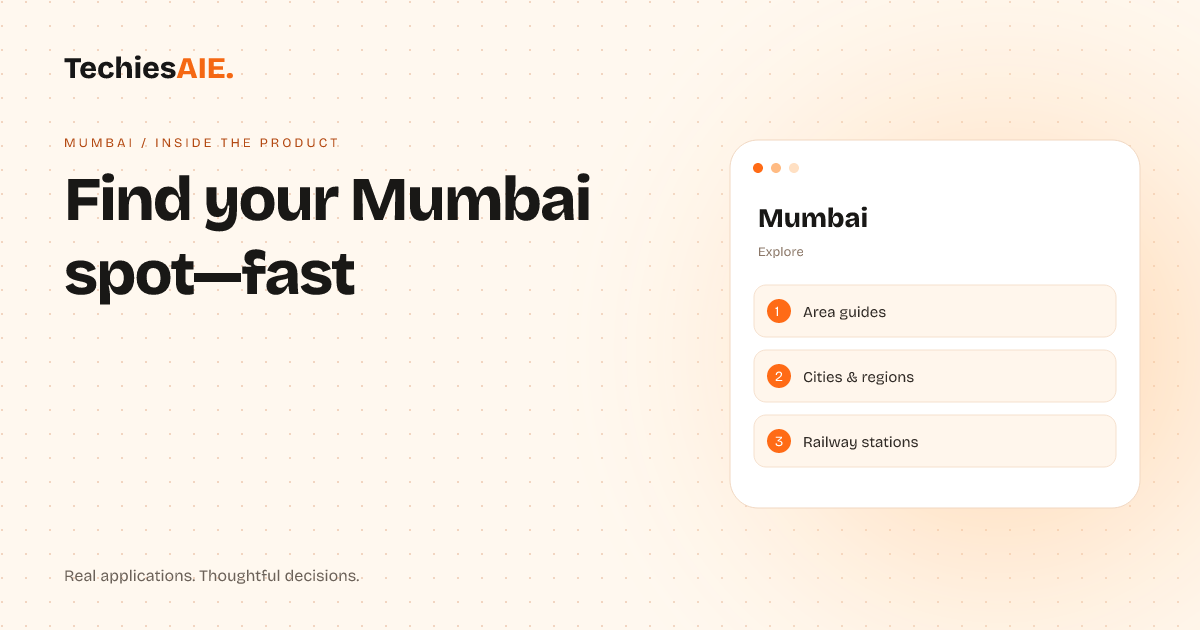 TechiesAIE Inside Mumbai: How a Mumbai-based tailor stops losing customers to ‘Where are you?’ confusion. Concept illustration for Mumbai.